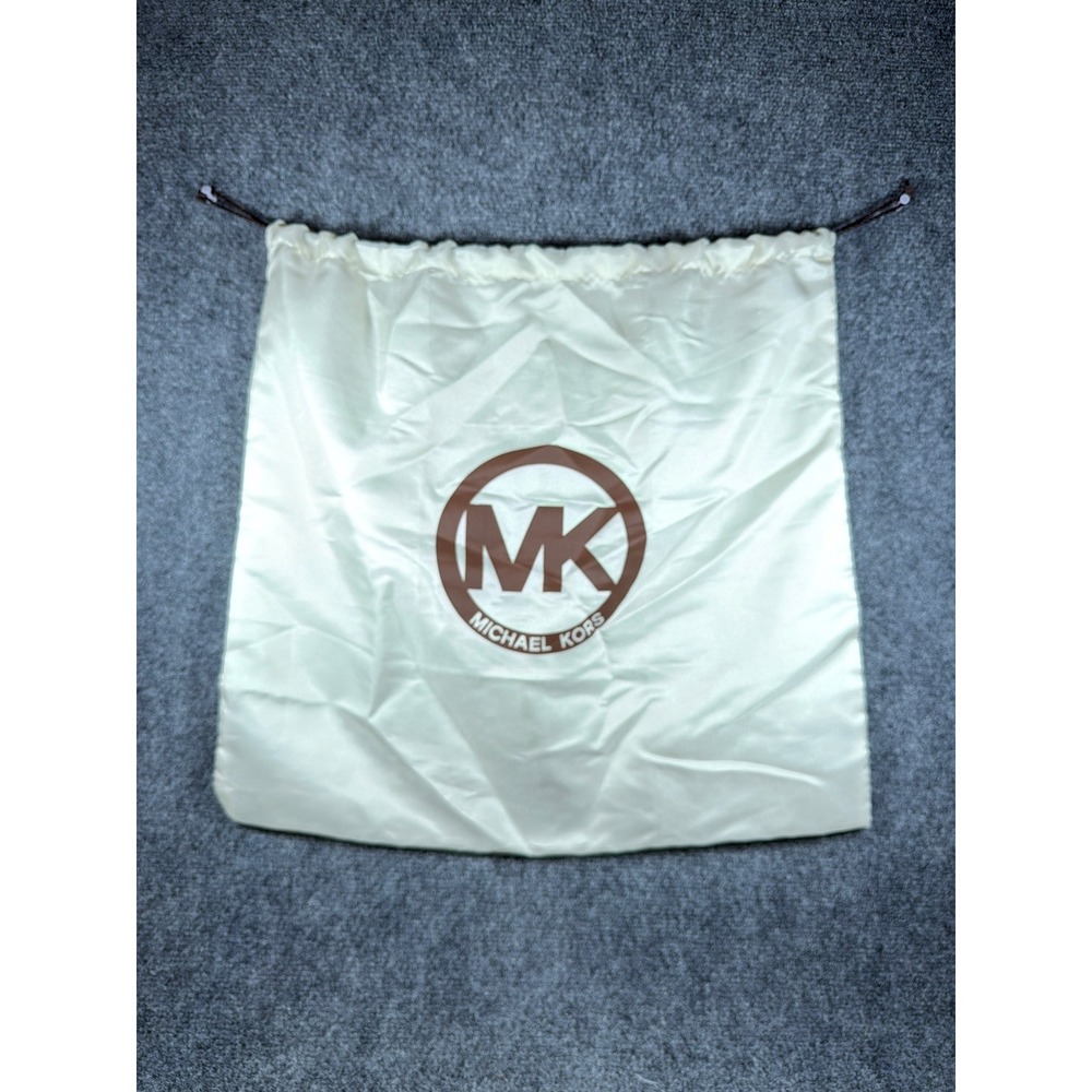 Michael Kors Cream Satin Drawstring‎ Dust Bag Large MK Logo Handbag Storage